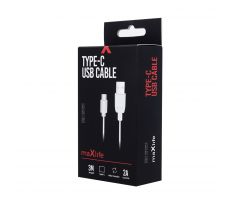 Datový kabel Maxlife USB - C ; 3m, 2A, bílý